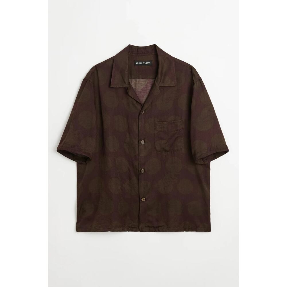 Our Legacy HEUSEN SHIRT SHORTSLEEVE 400 USD Dotted Print Cotton Silk size 48